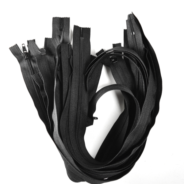 [FIN DE SÉRIE] Lot Fermetures à glissières – Noir 48 cm