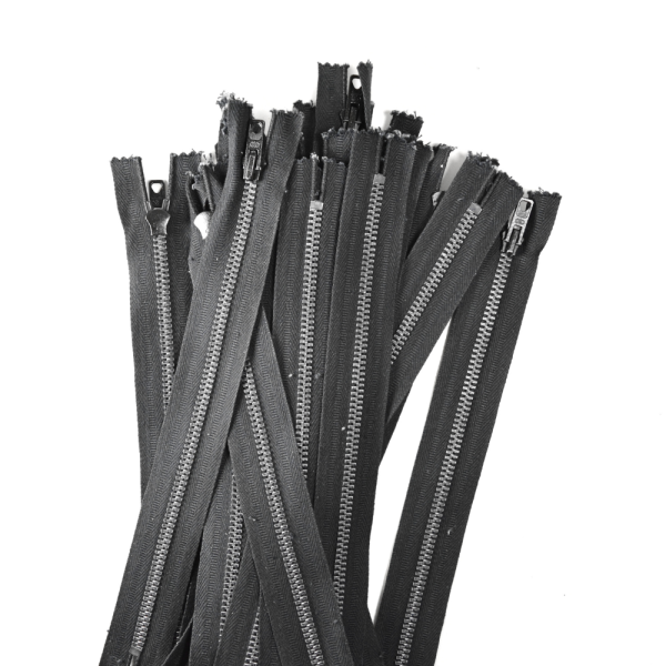 [FIN DE SÉRIE] Lot Fermetures à glissières – Noir 25 cm