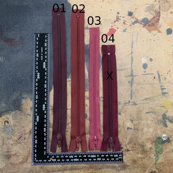 Fermeture à glissière bordeaux n°4 21 cm