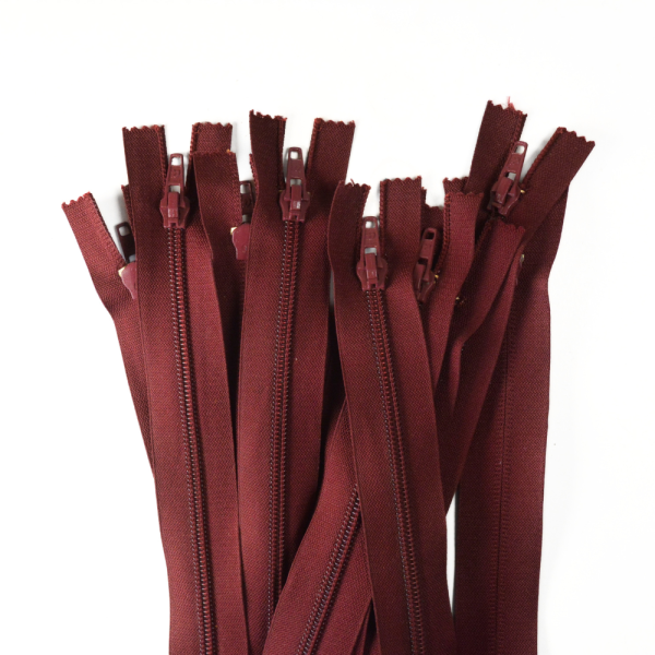 [FIN DE SÉRIE] Lot Fermetures à glissières – Bordeaux 30 cm