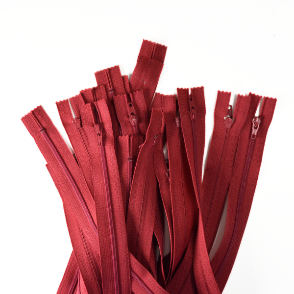 [FIN DE SÉRIE] Lot Fermetures à glissières – Rouge 25 cm