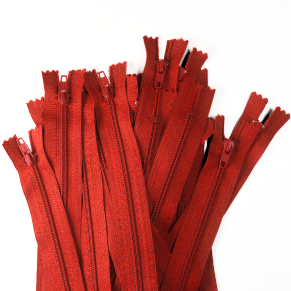 [FIN DE SÉRIE] Lot Fermetures à glissières – Rouge 18 cm