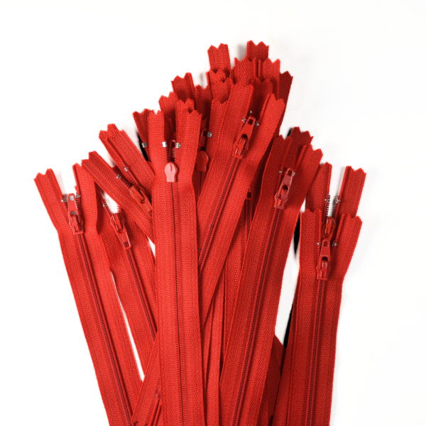 [FIN DE SÉRIE] Lot Fermetures à glissières – Rouge 16 cm