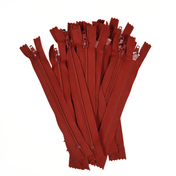 [FIN DE SÉRIE] Lot Fermetures à glissières – Rouge 20 cm