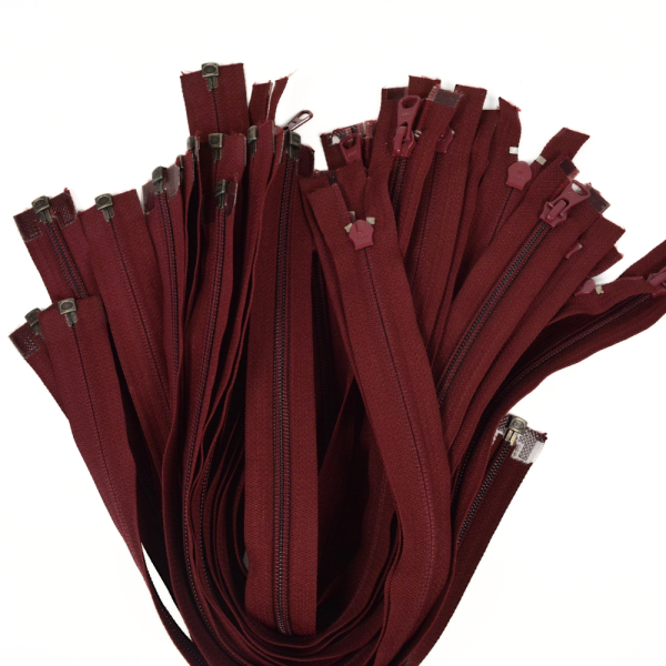 [FIN DE SÉRIE] Lot Fermetures à glissières – Bordeaux 54 cm