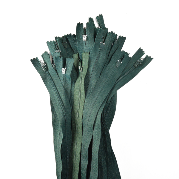 [FIN DE SÉRIE] Lot Fermetures à glissières – Vert 25 cm