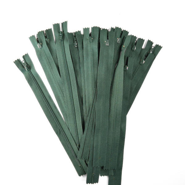 [FIN DE SÉRIE] Lot Fermetures à glissières – Vert 20 cm