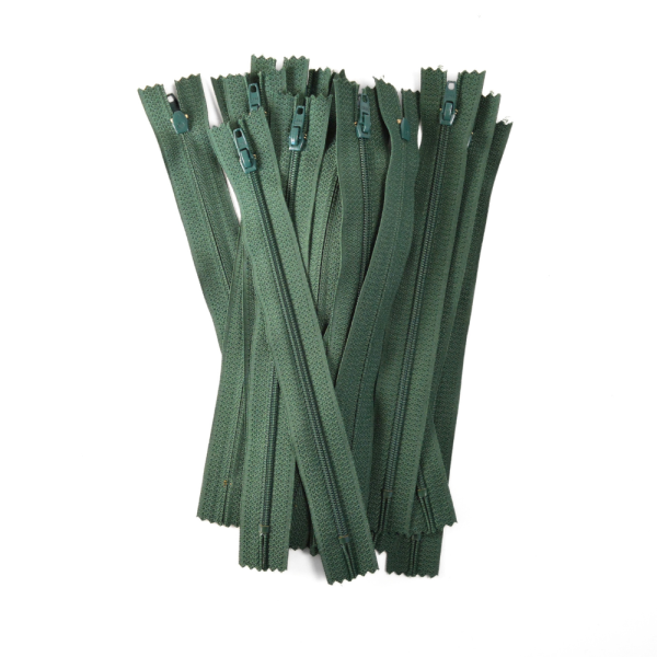 [FIN DE SÉRIE] Lot Fermetures à glissières – Vert 18 cm