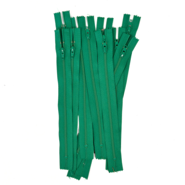 [FIN DE SÉRIE] Lot Fermetures à glissières – Vert 20 cm