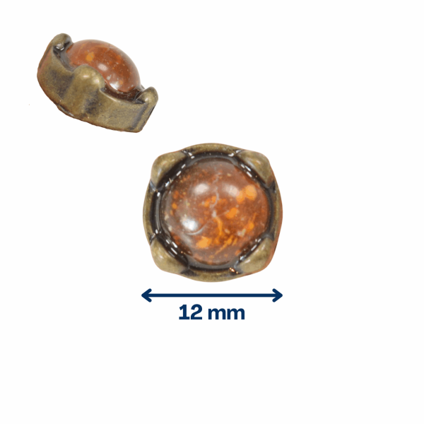 Rivet faux ambre