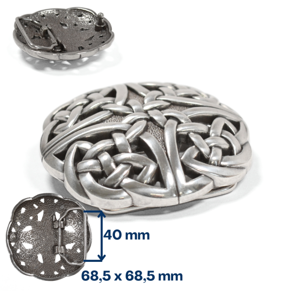Boucle plaque – Celtique – Nickel – 40 mm – GX9726PL