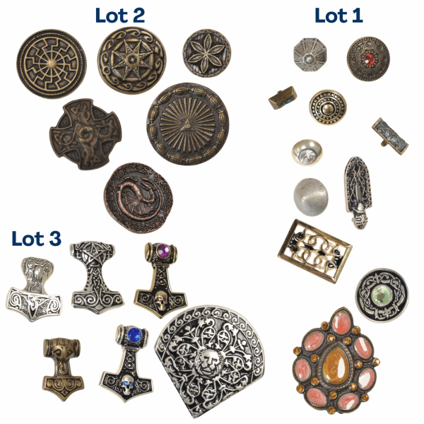 Lot de conchos à riveter