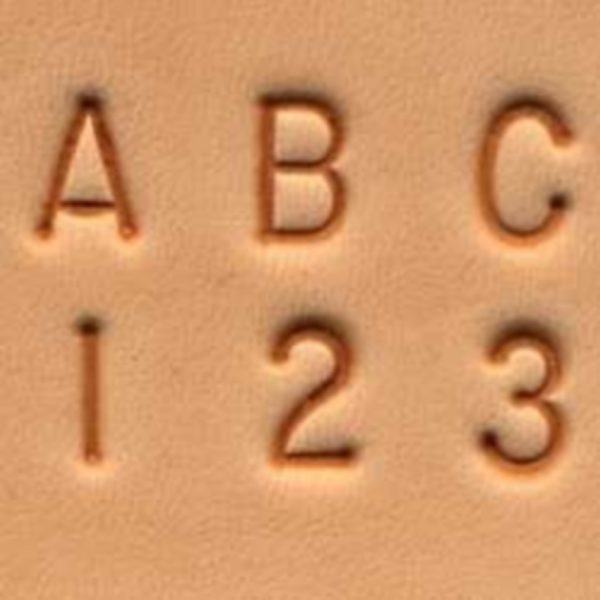 Matoir cuir coffret alphabet et nombre 6,4 mm