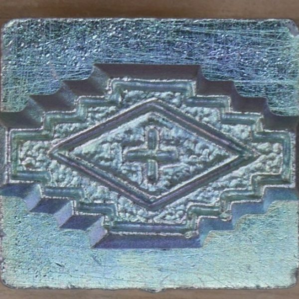 Matoir cuir « 3D » rectangle azteque