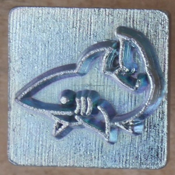 Matoir mini « 3D » cuir – Requin