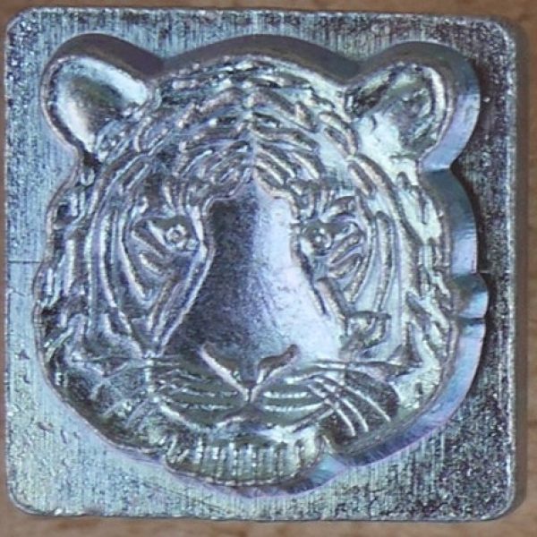Matoir mini « 3D » cuir – Tête de tigre