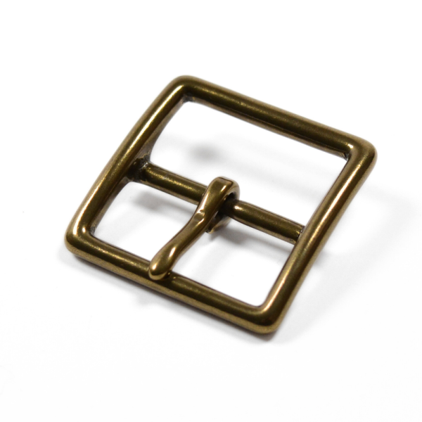 Boucle laiton massif finition vieux laiton 35 mm