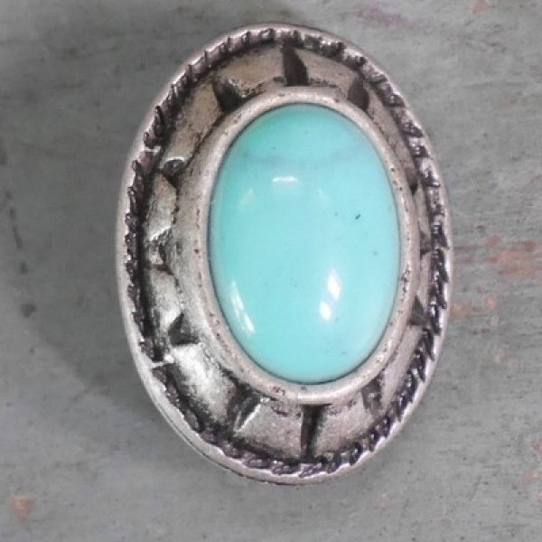 Native Navarro turquoise oval Viel Argent