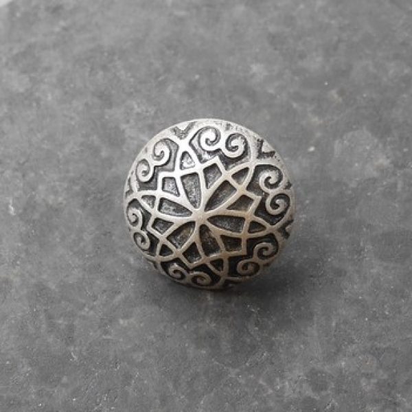 Nœud gothique vieil argent 25 mm