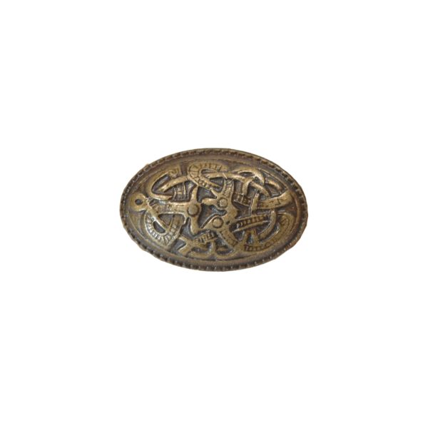 Oval de Midgard vieux laiton