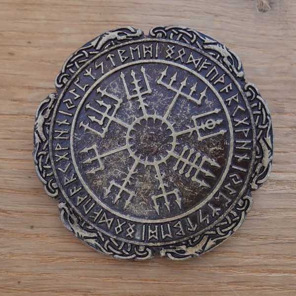 Rune Vegvisir vieux laiton